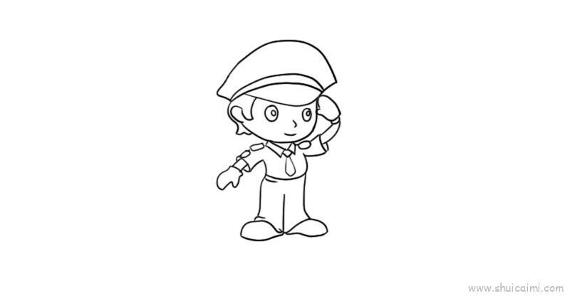 警察儿童画怎么画 警察简笔画画法