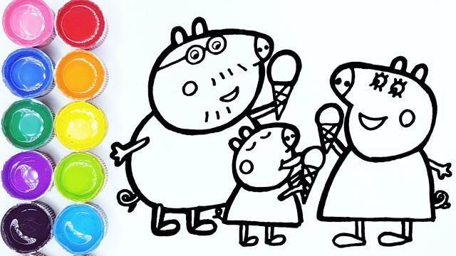 简笔画小猪佩奇 简笔画小猪佩奇涂色