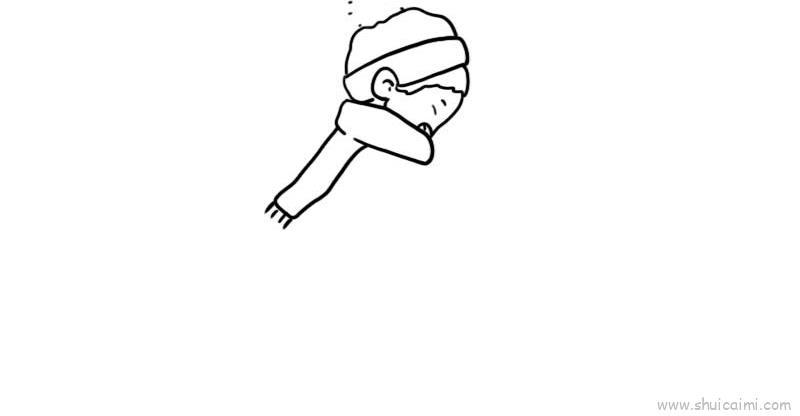 扫雪儿童画怎么画 扫雪简笔画步骤
