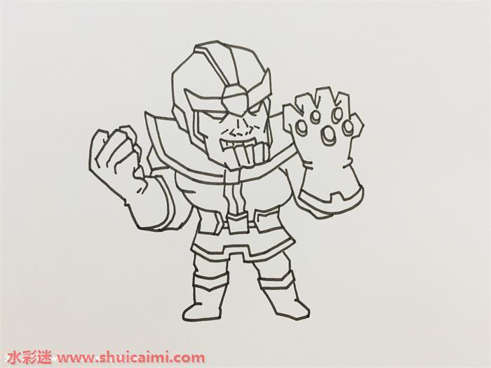 灭霸怎么画 灭霸简笔画图片大全彩色