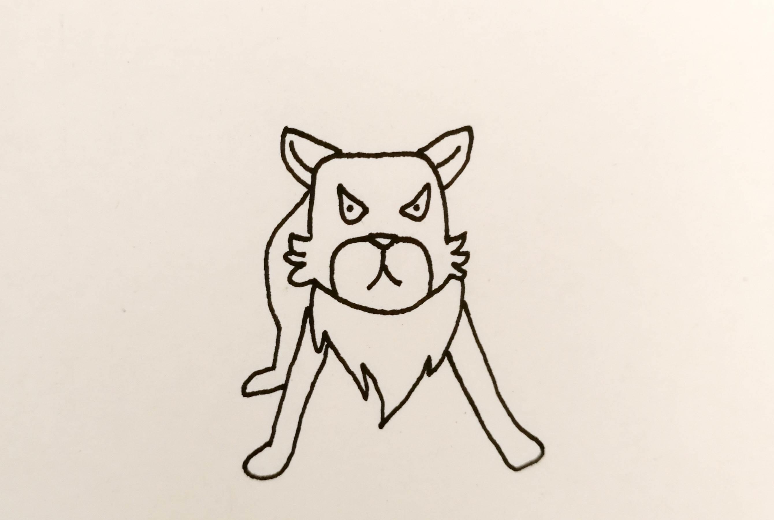 狼简笔画 狼简笔画凶残霸气