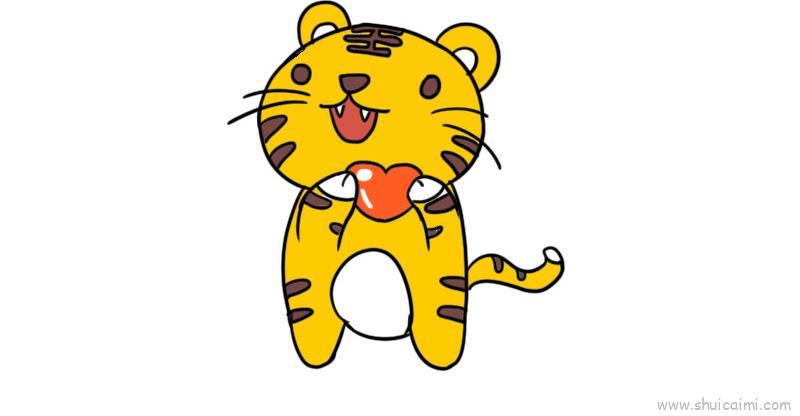 老虎儿童画怎么画 老虎简笔画图片大全