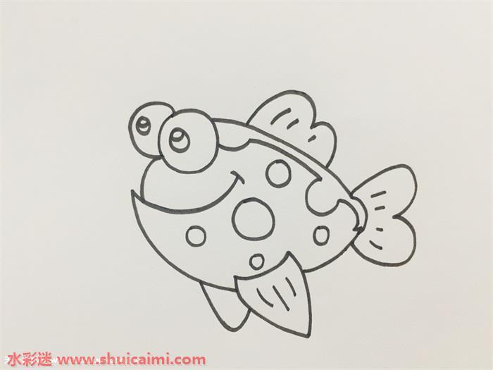 热带鱼简笔画怎么画?详细的热带鱼简笔画上色步骤