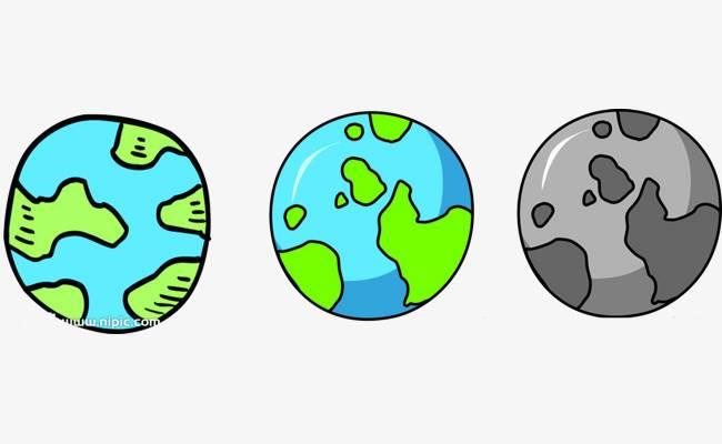 地球的简笔画图片大全 地球的简笔画图片带颜色