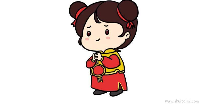 新春大吉儿童画怎么画 新春大吉简笔画顺序