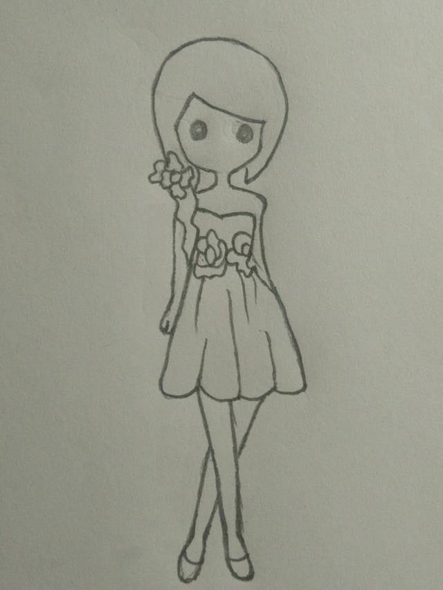 娃娃简笔画 娃娃简笔画女生