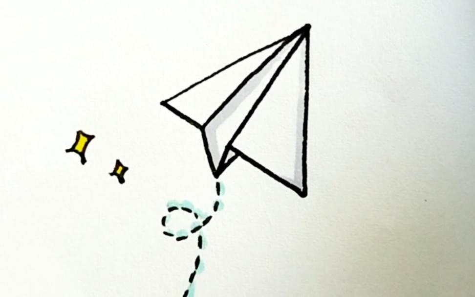 纸飞机简笔画 纸飞机简笔画图片