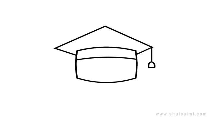 学士帽简笔画怎么画 学士帽简笔画简单
