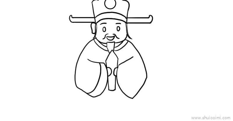 灶神儿童画怎么画 灶神简笔画画法