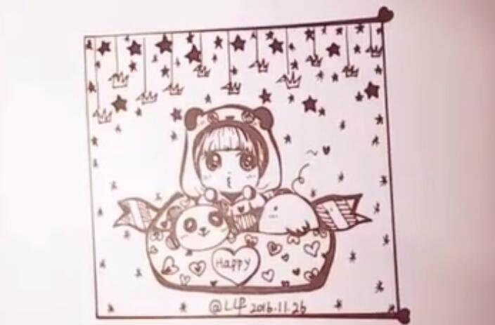 华晨宇过生日简笔画 华晨宇生日漫画