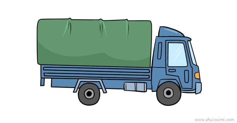 大卡车儿童画怎么画 大卡车简笔画图片