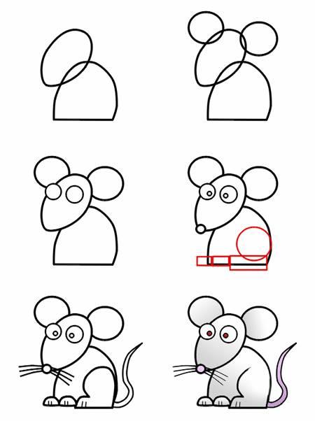 简笔画老鼠 简笔画老鼠图片