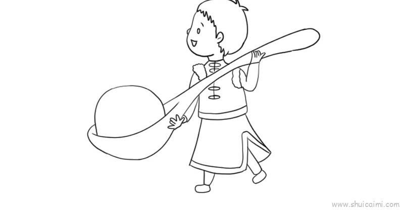 元宵节汤圆小人儿童画怎么画 元宵节汤圆小人简笔画步骤