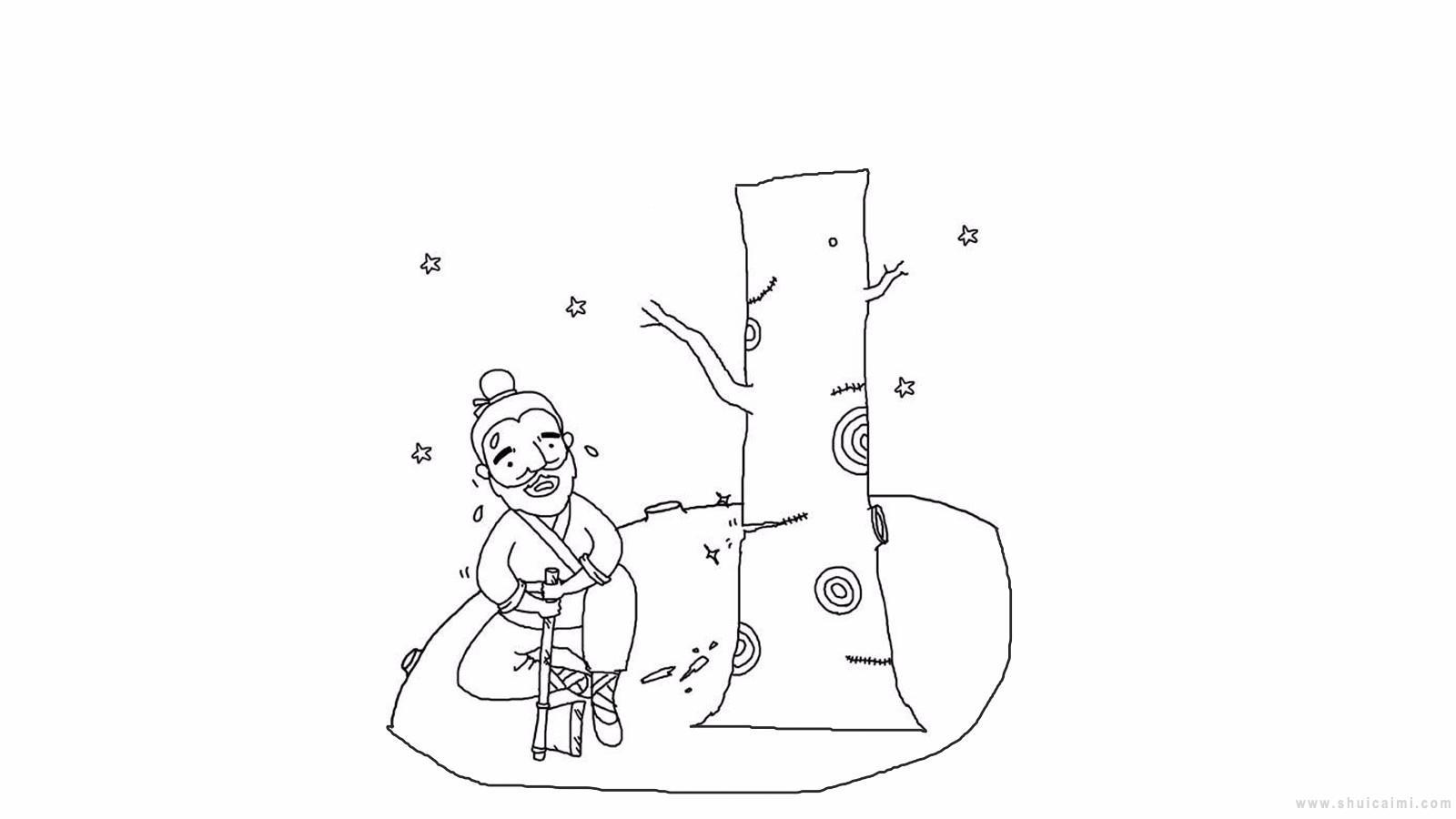 吴刚伐桂简笔画怎么画 吴刚伐桂简笔画画法