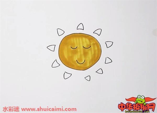卡通太阳怎么画?可爱的卡通太阳简笔画步骤分享