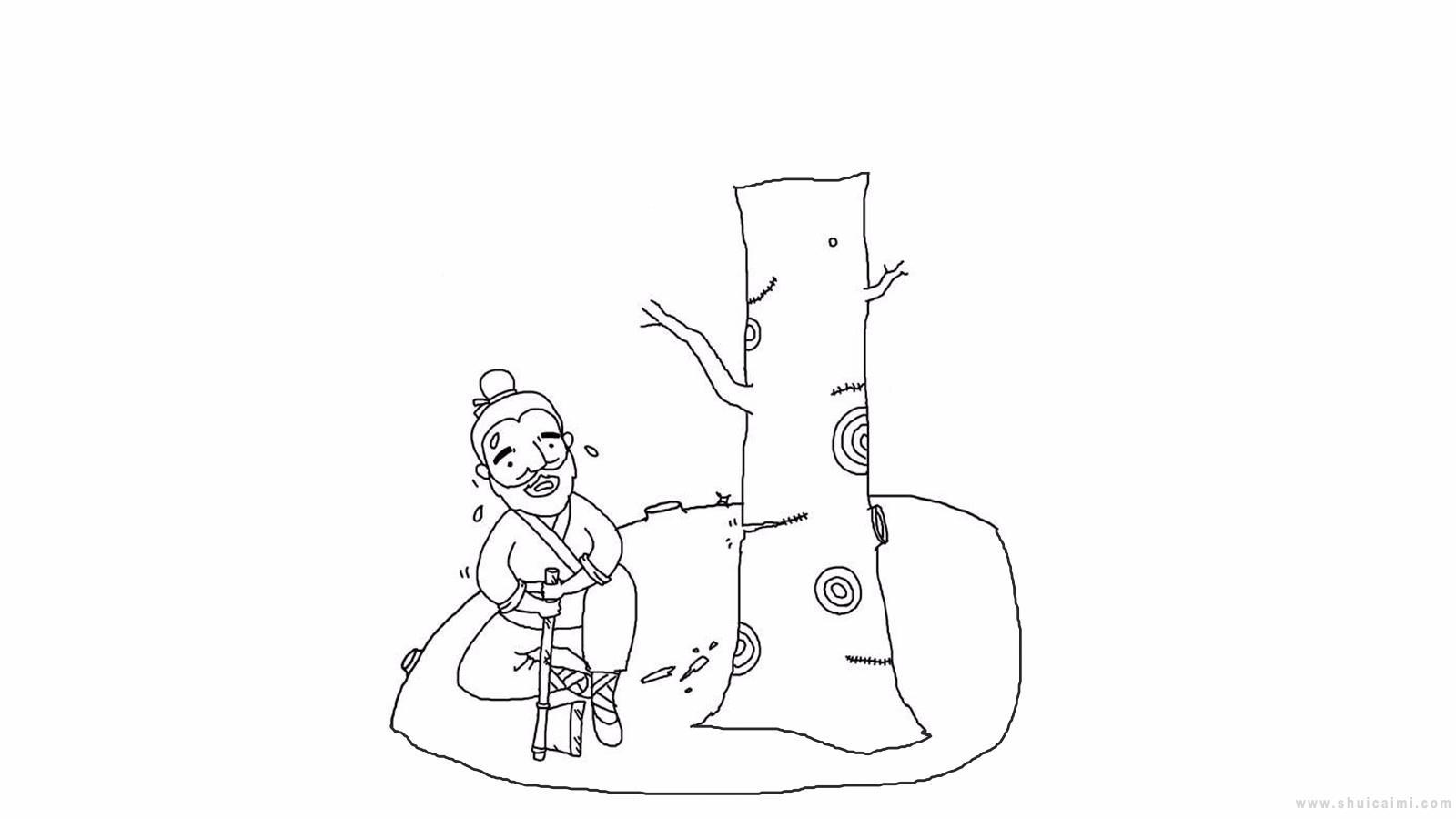 吴刚伐桂简笔画怎么画 吴刚伐桂简笔画画法