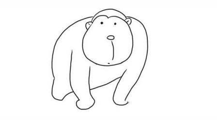 猩猩简笔画 怎么画猩猩简笔画