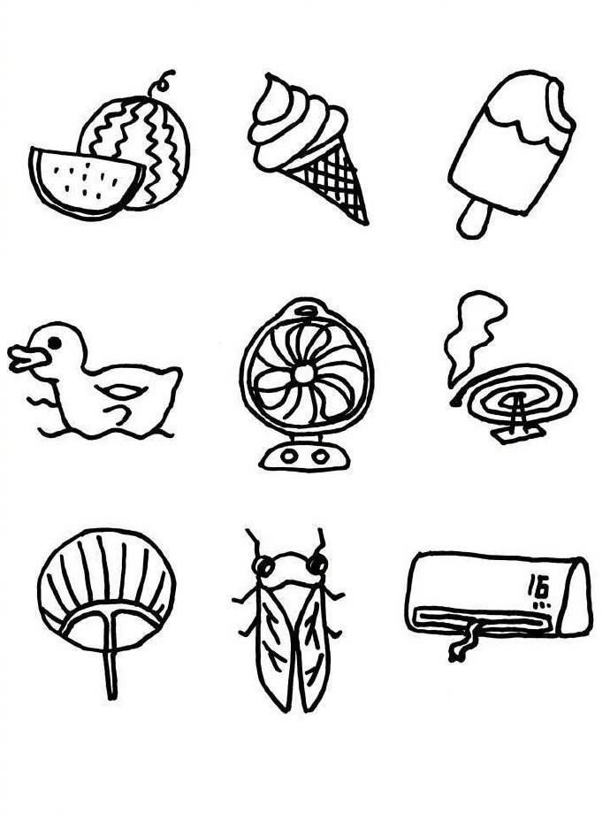 夏天的简笔画图片大全 关于夏天的简笔画图片大全