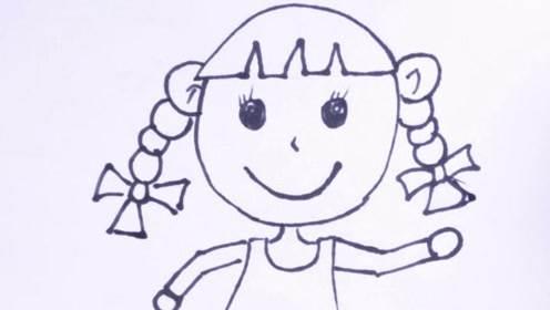 小女孩简笔画 小女孩简笔画简单好看