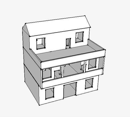 楼房简笔画 楼房简笔画图片大全