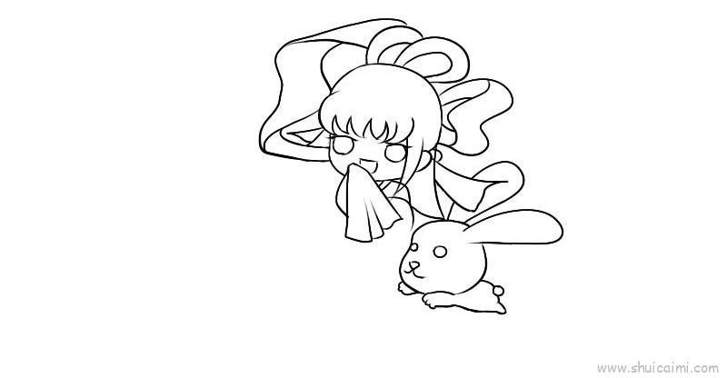 嫦娥奔月儿童画怎么画 嫦娥奔月简笔画简单