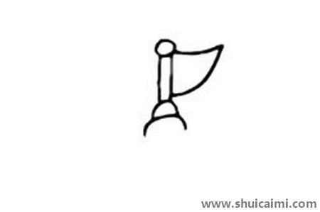 旋转木马儿童简笔画