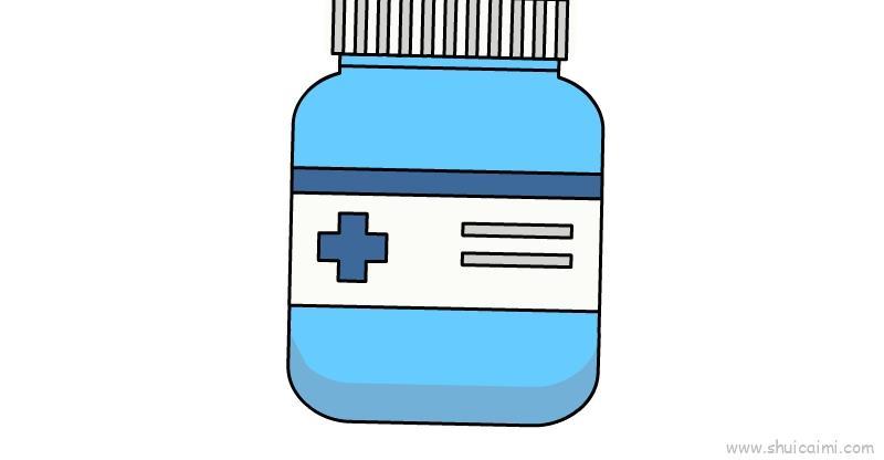 药瓶儿童画怎么画 药瓶简笔画简单又好看