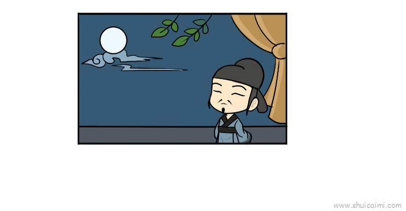 静夜思配图简笔画 静夜思配图简笔画画法