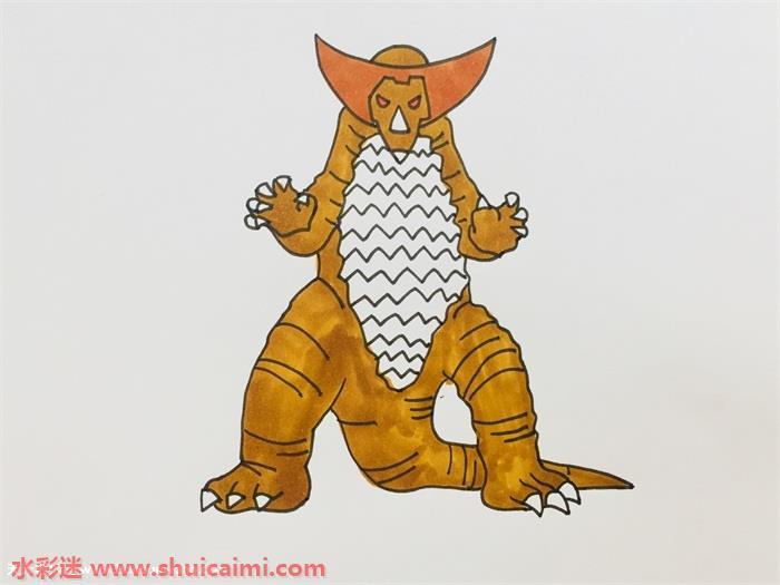 哥莫拉怎么画 哥莫拉简笔画简单又漂亮