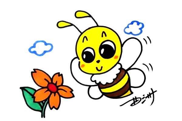 简笔画蜜蜂 简笔画蜜蜂采蜜