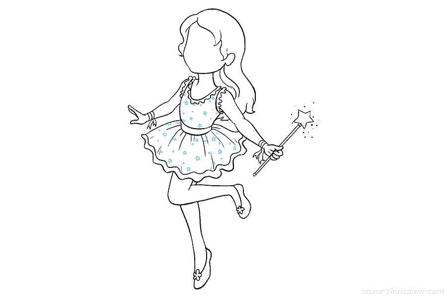 仙女怎么画 仙女简笔画图片大全带颜色