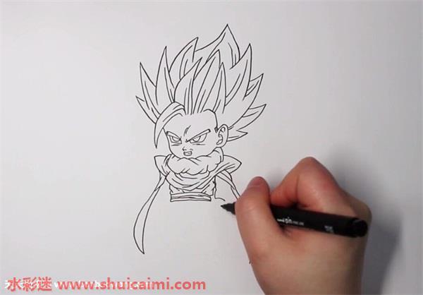 七龙珠孙悟饭怎么画 七龙珠孙悟饭简笔画步骤