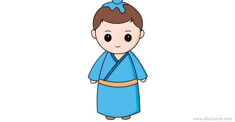古装人物儿童简笔画画法教学步骤