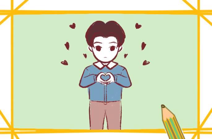 简笔画人物男孩帅气 简笔画人物男孩帅气q版校服