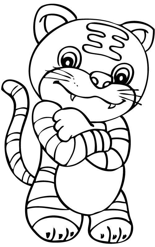 小老虎简笔画 小老虎简笔画可爱呆萌