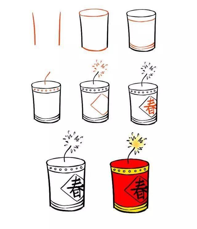 鞭炮灯笼图片简笔画 鞭炮灯笼图片简笔画大全
