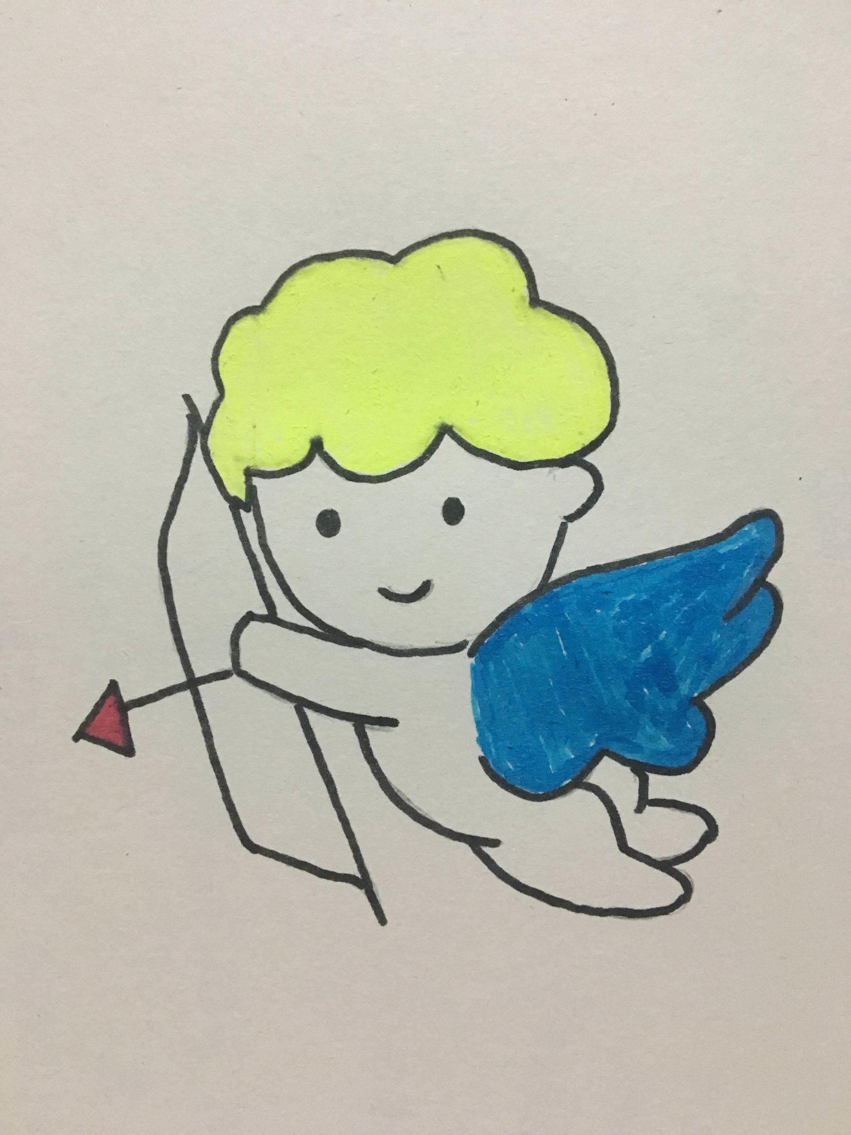 天使简笔画图片大全 天使简笔画图片大全翅膀少女