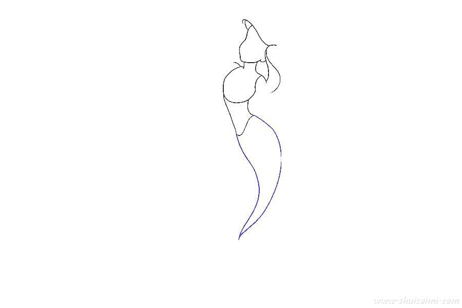 美人鱼怎么画 美人鱼简笔画图片带颜色