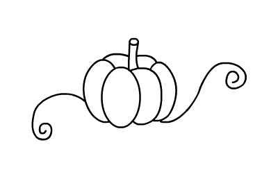 南瓜的画法简笔画图片-南瓜简笔画步骤图解