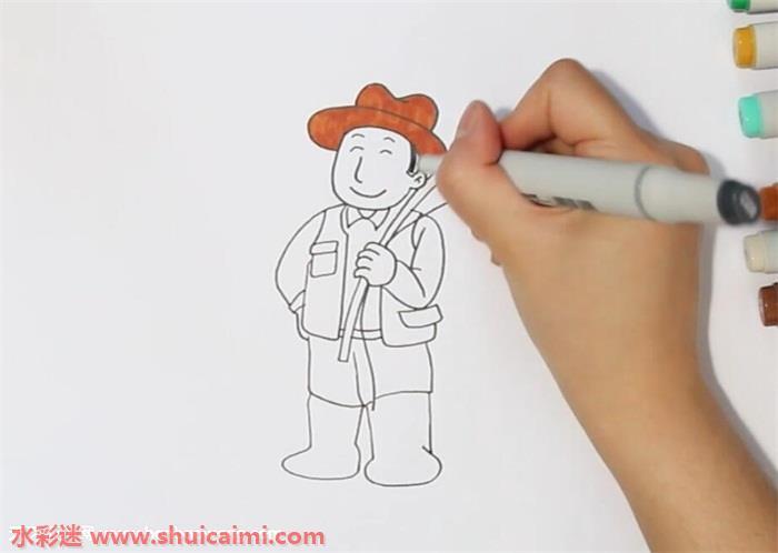 渔夫怎么画 渔夫简笔画画法