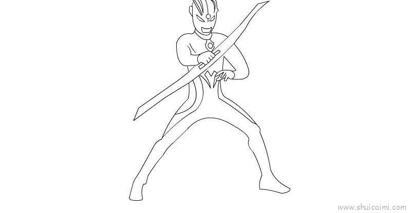 赛罗儿童画怎么画 赛罗简笔画步骤