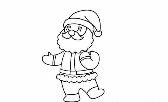 圣诞老人简笔画 圣诞老人简笔画可爱