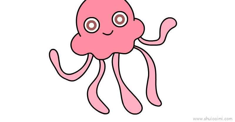 水母儿童画怎么画 水母简笔画图片大全