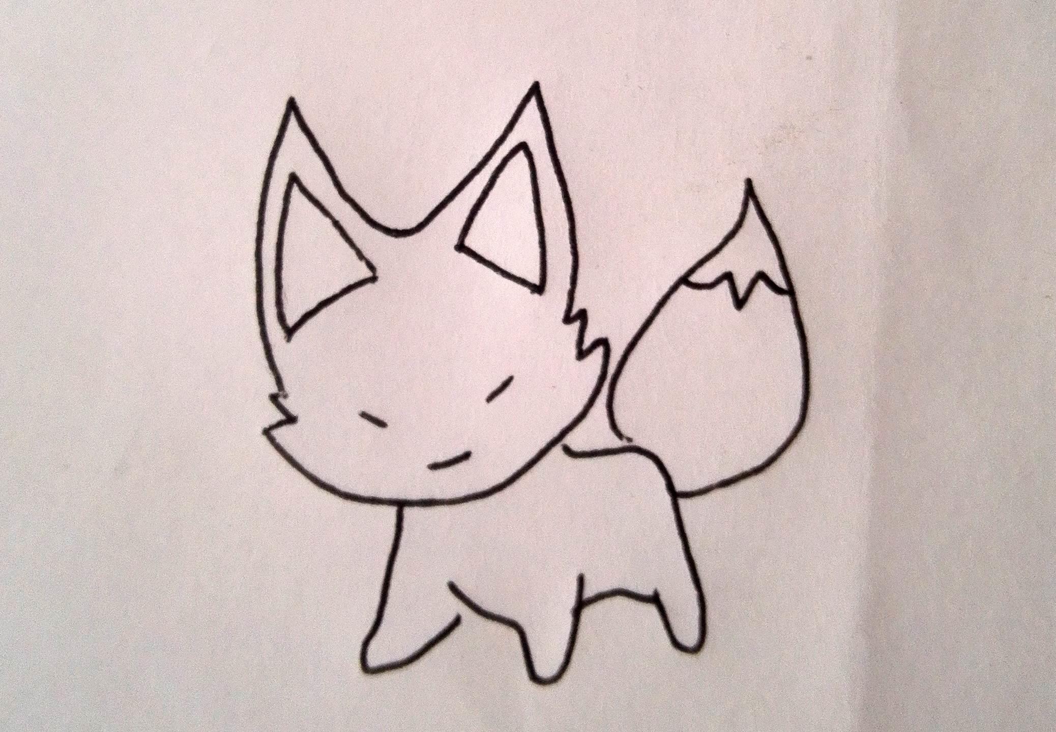 小狐狸简笔画 小狐狸简笔画彩色