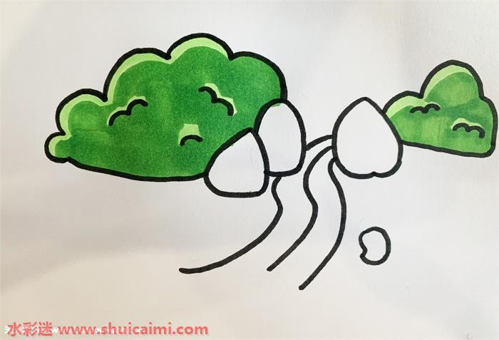 溪边怎么画 水墨画溪边简笔画彩色
