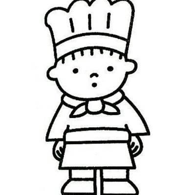 厨师简笔画 厨师简笔画彩色