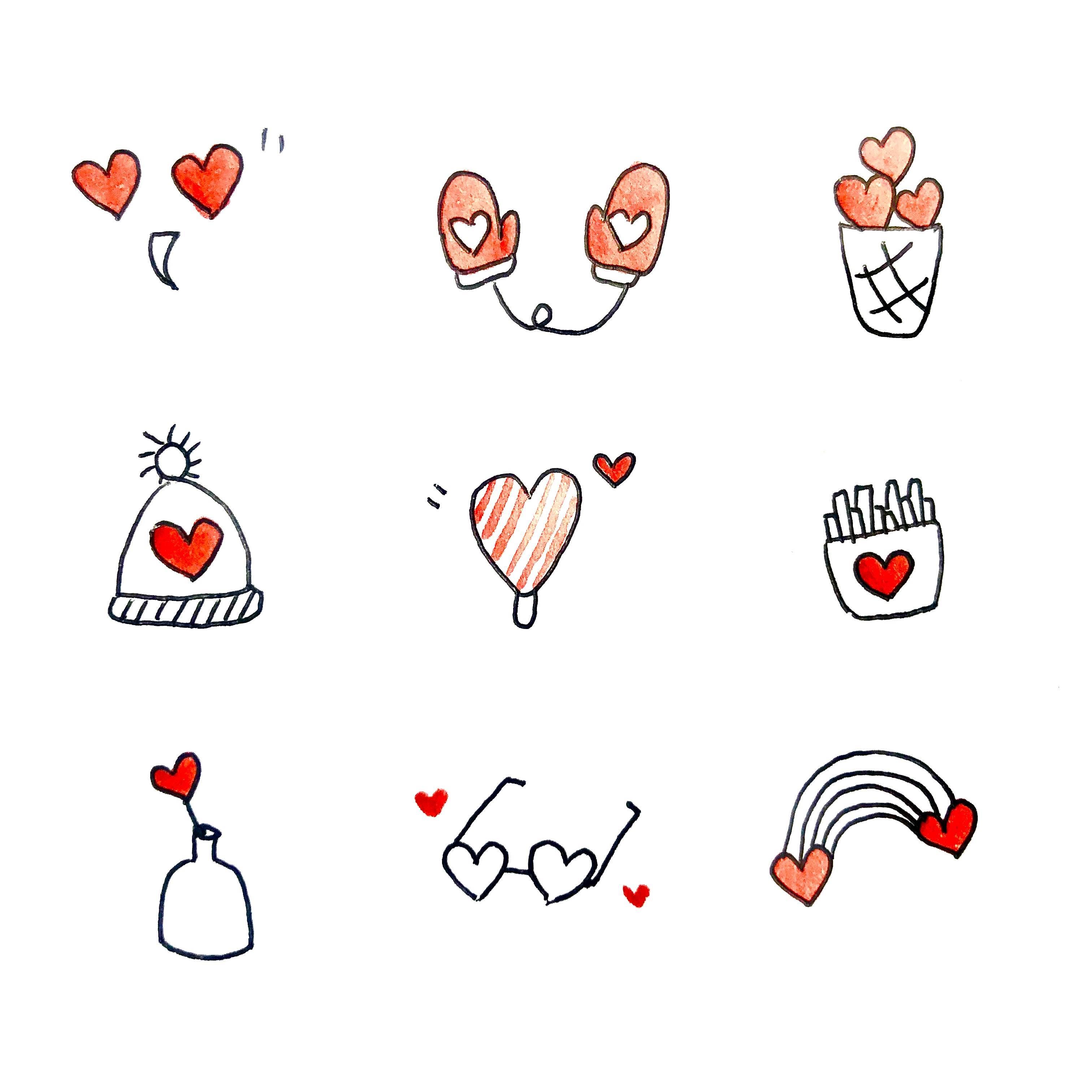 爱心简笔画食物 趣味简笔画