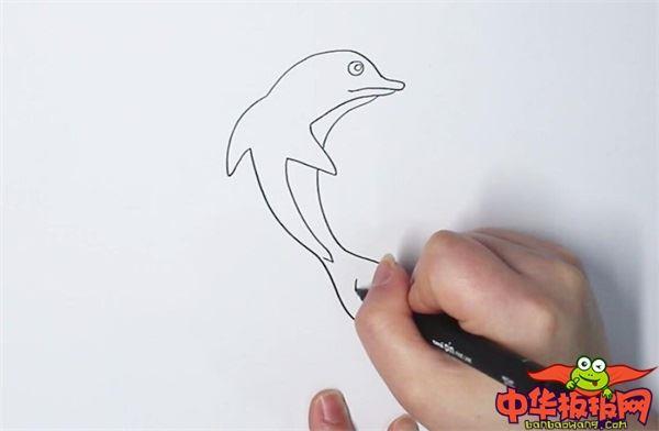 海豚怎么画 海豚简笔画步骤图