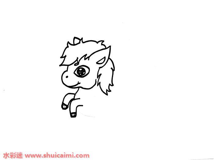 QQ红包马怎么画 马简笔画彩色