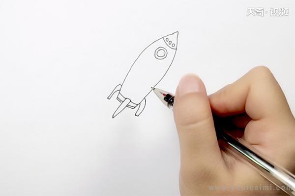 运载火箭简笔画怎么画 运载火箭简笔画图片大全